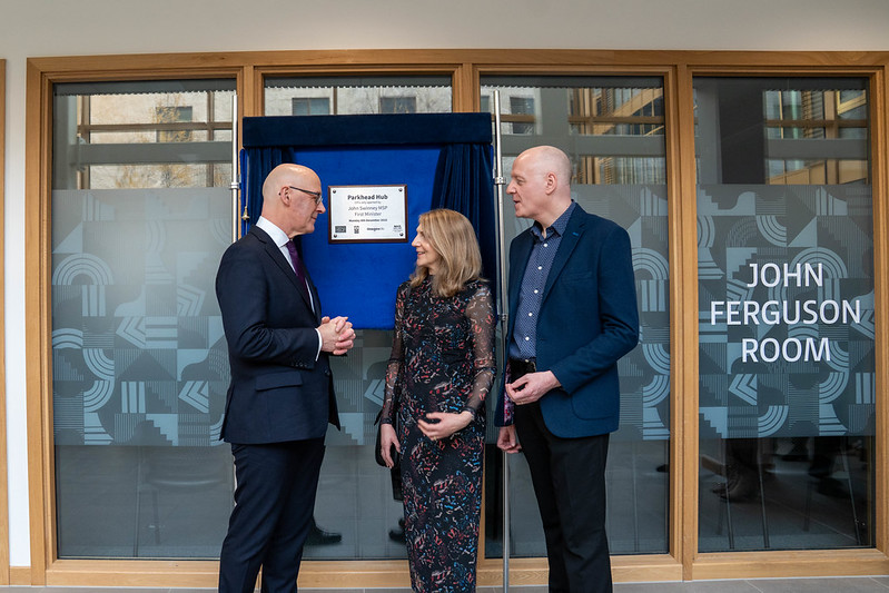 New Parkhead Hub honours community champion John Ferguson MBE