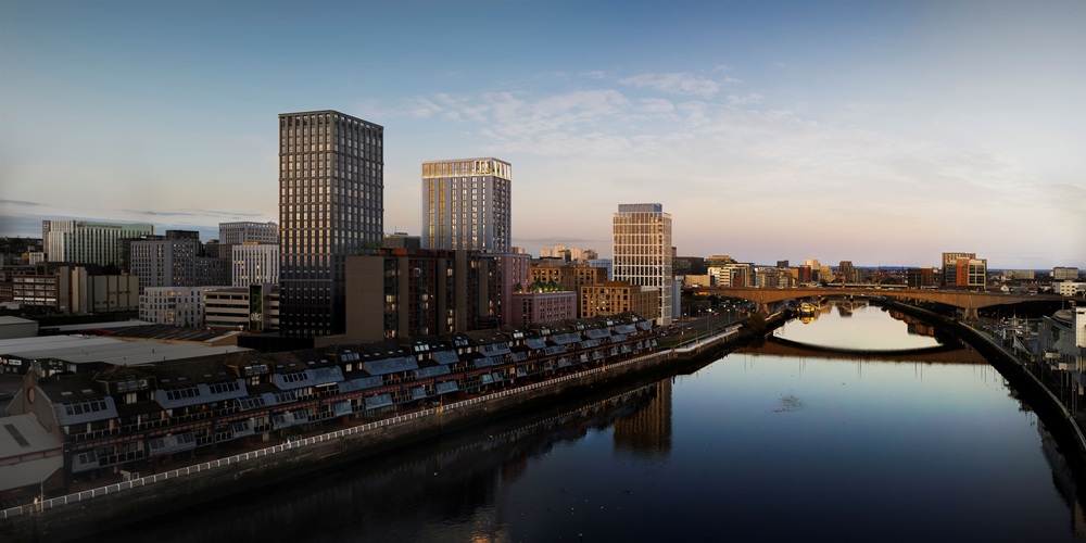 Downing submits plans for 1,135-bed Glasgow mixed-use development