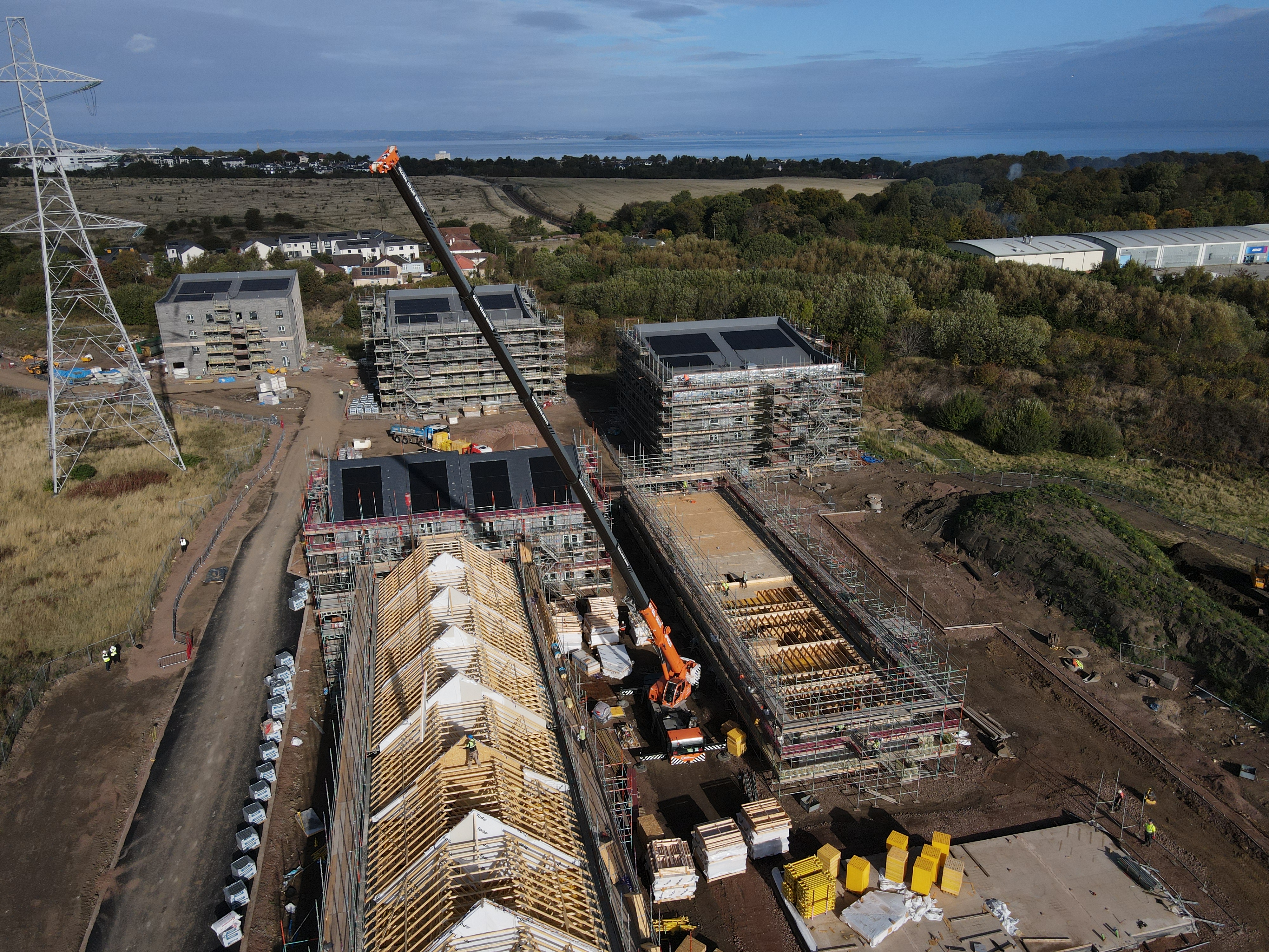Construction progressing on 163 affordable homes in Edinburgh’s Newcraighall