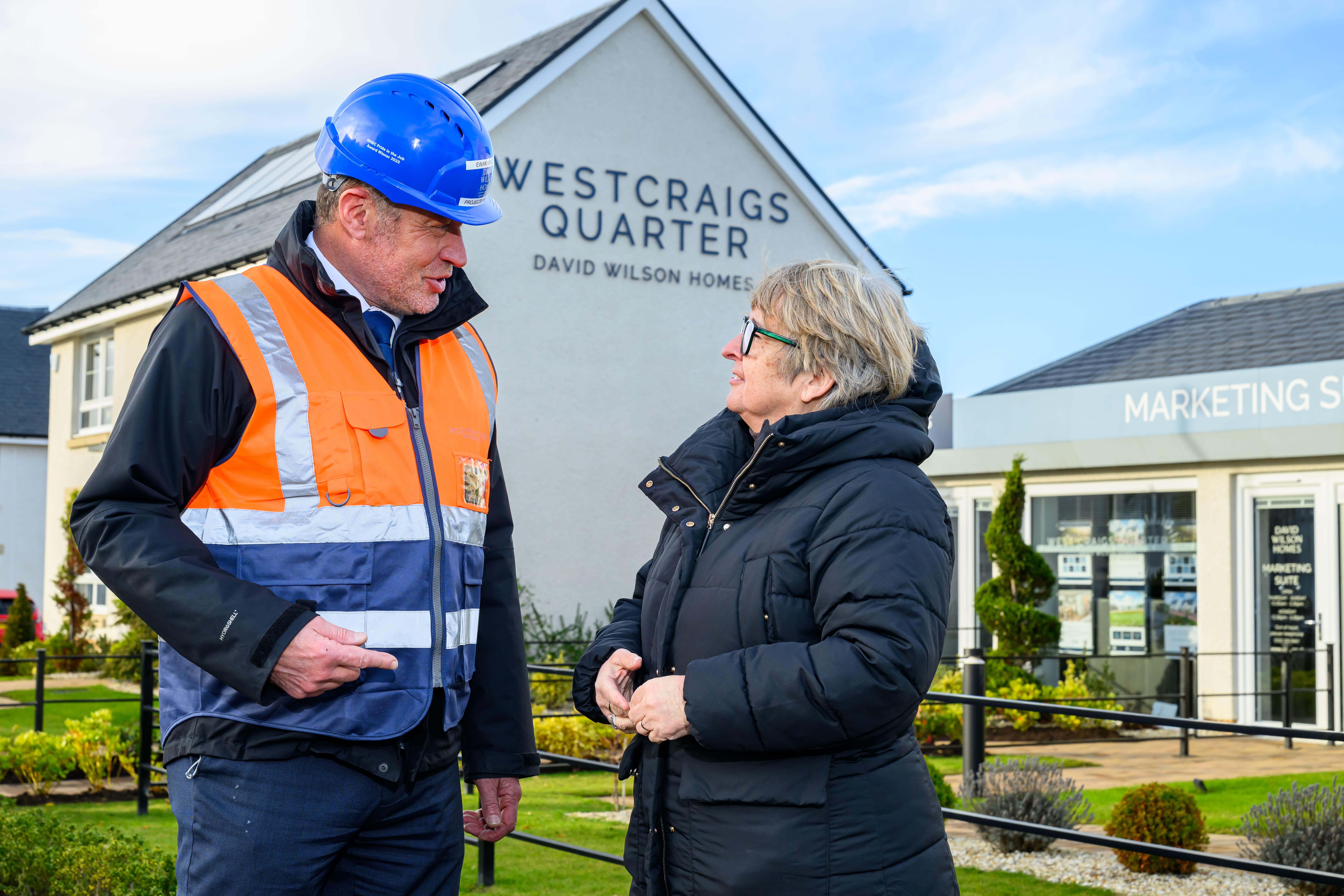 Edinburgh MP visits housing development to celebrate award-winning project manager
