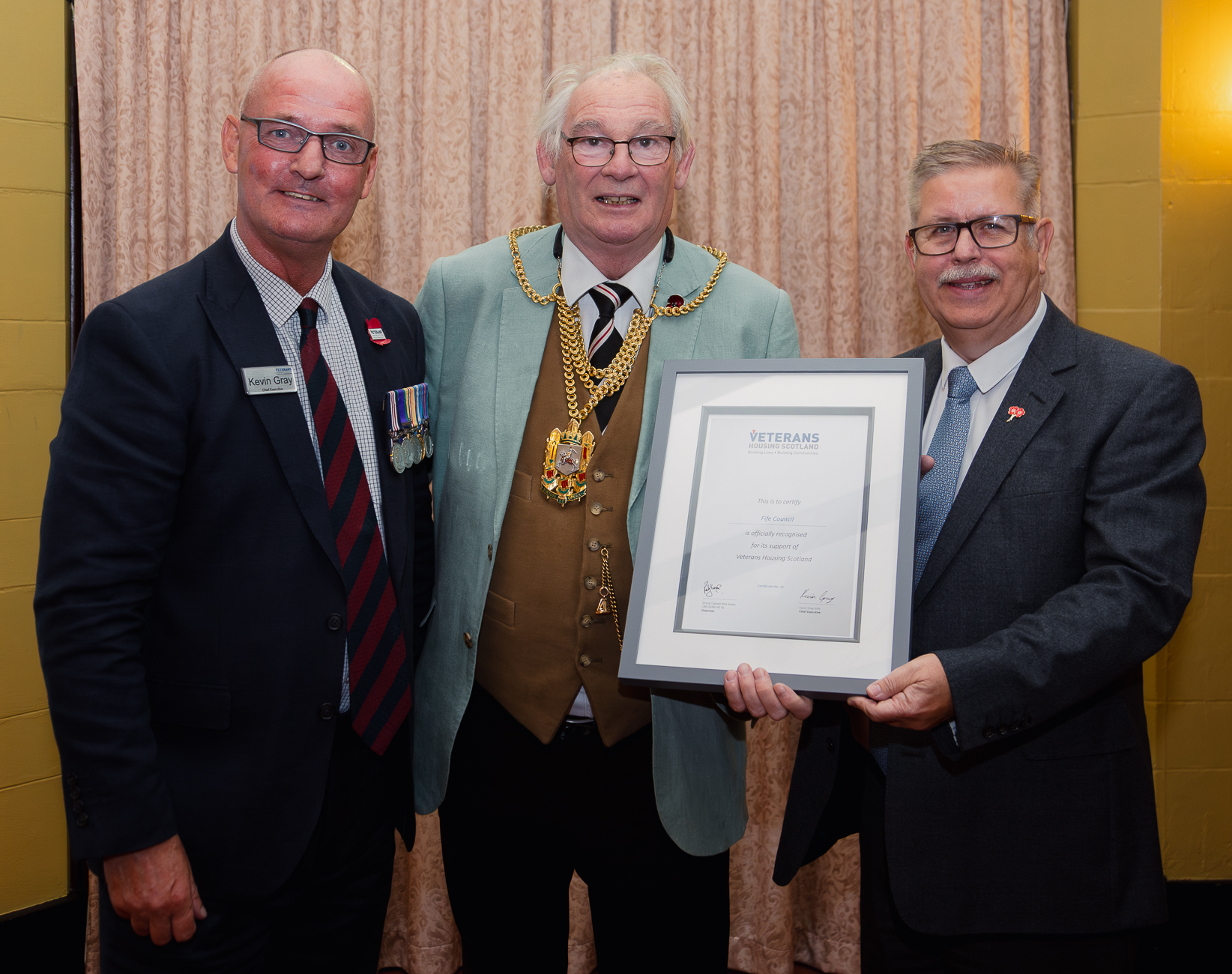 Civic reception held for Veterans Housing Scotland
