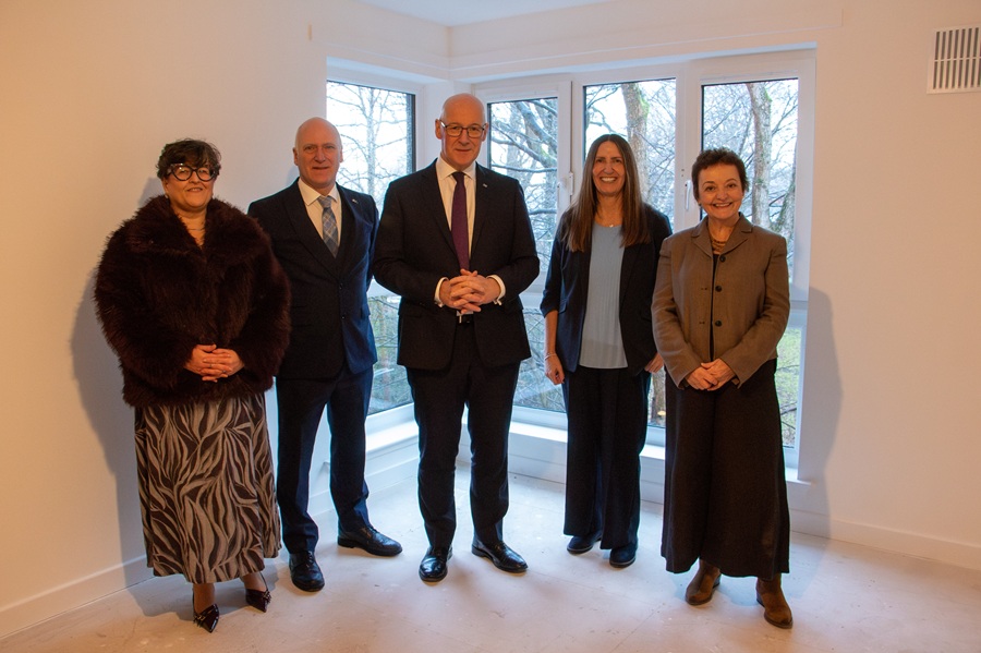 First Minister John Swinney marks completion of Hillcrest development