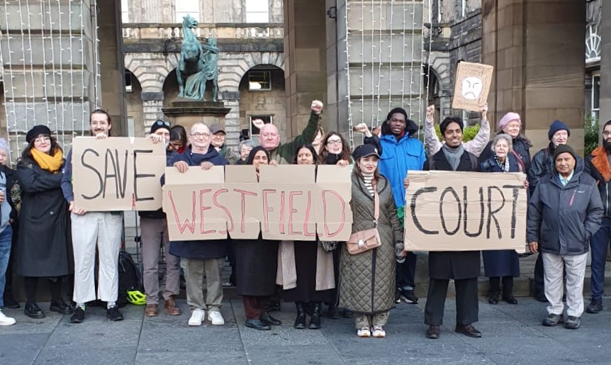 Edinburgh residential block demolition decision on hold after protest