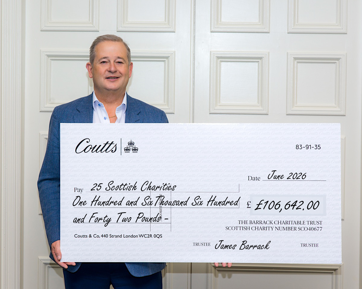Barrack Charitable Trust donates over £100,000 to 25 charities
