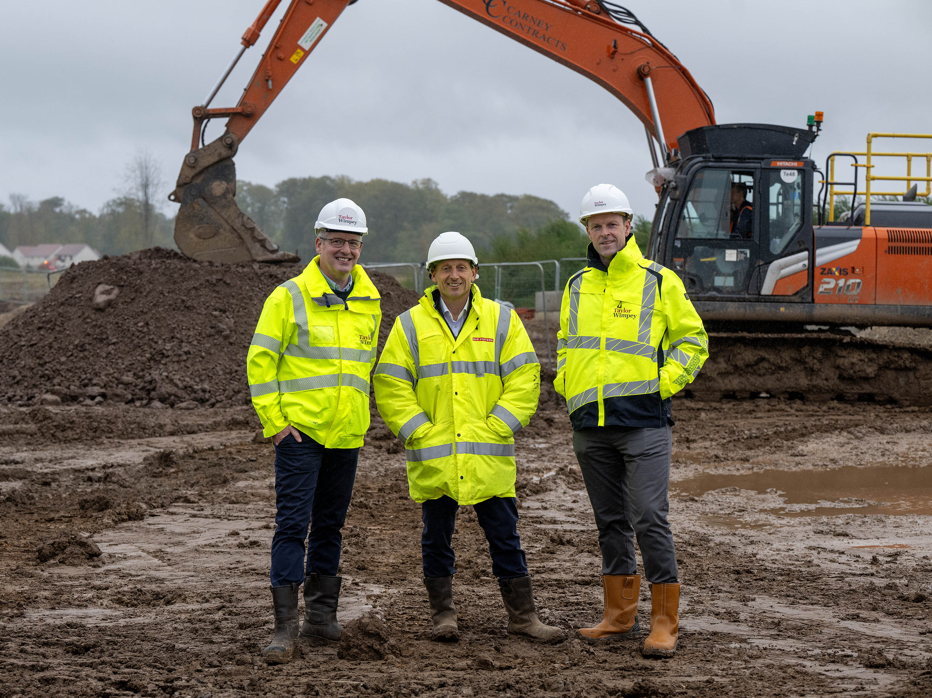 Sod cutting marks construction starting for homes in Dargavel Village