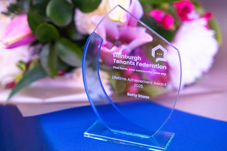 Lifetime Achievement Award for Edinburgh housing charity volunteer