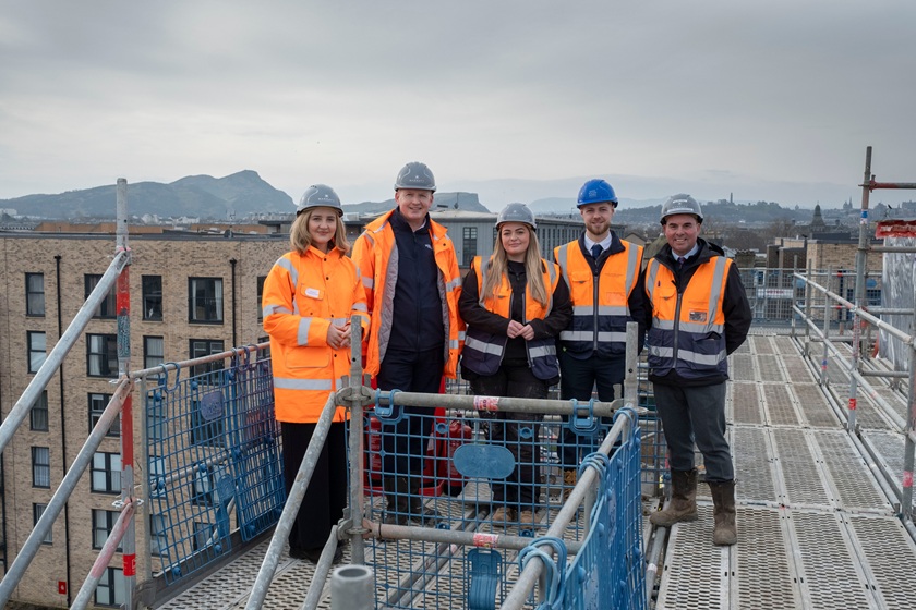 Housing secretary visits Edinburgh development to mark Scottish Apprenticeship Week