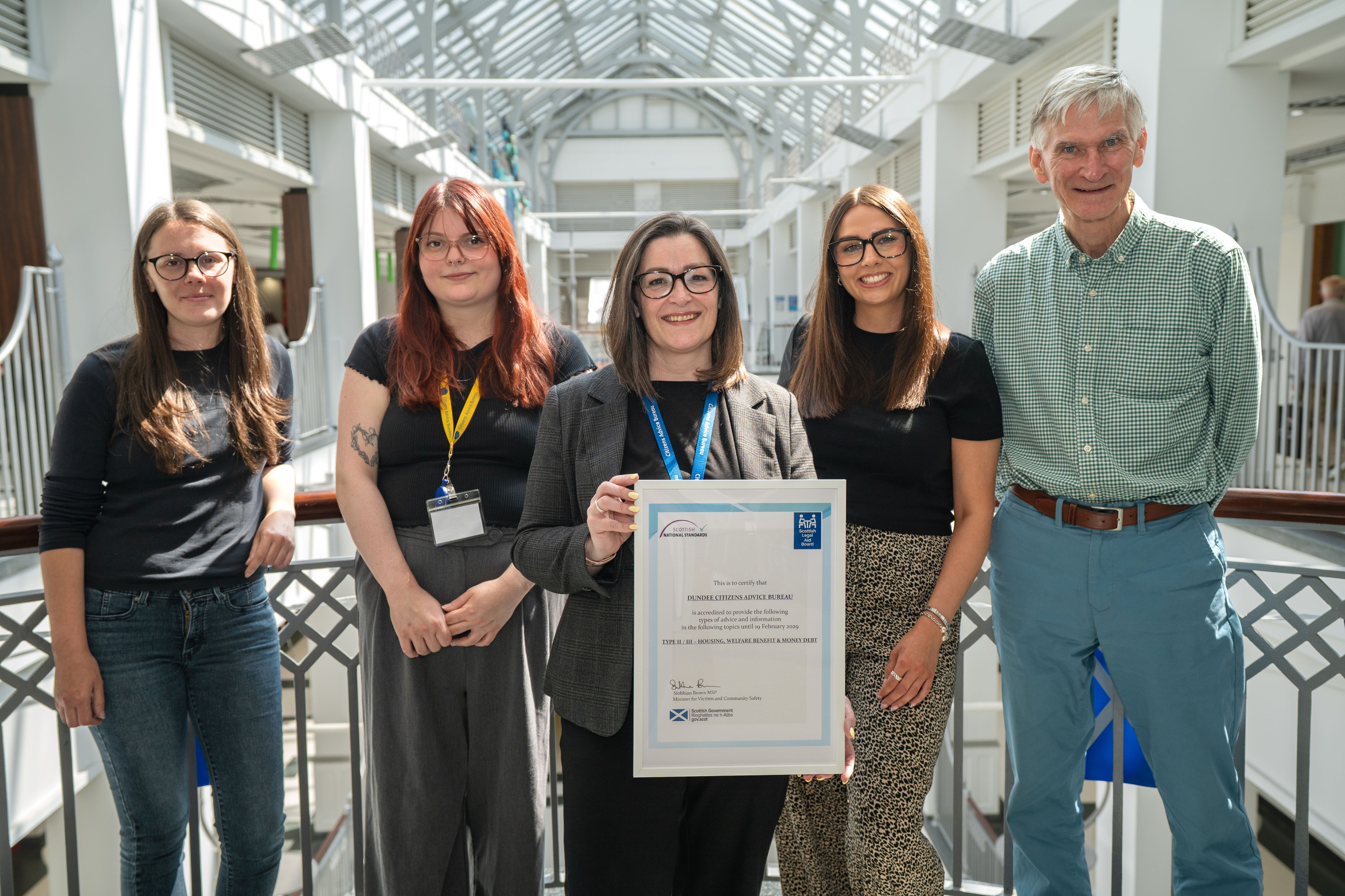 Accreditation success and client increase at Dundee’s Citizens Advice Bureau