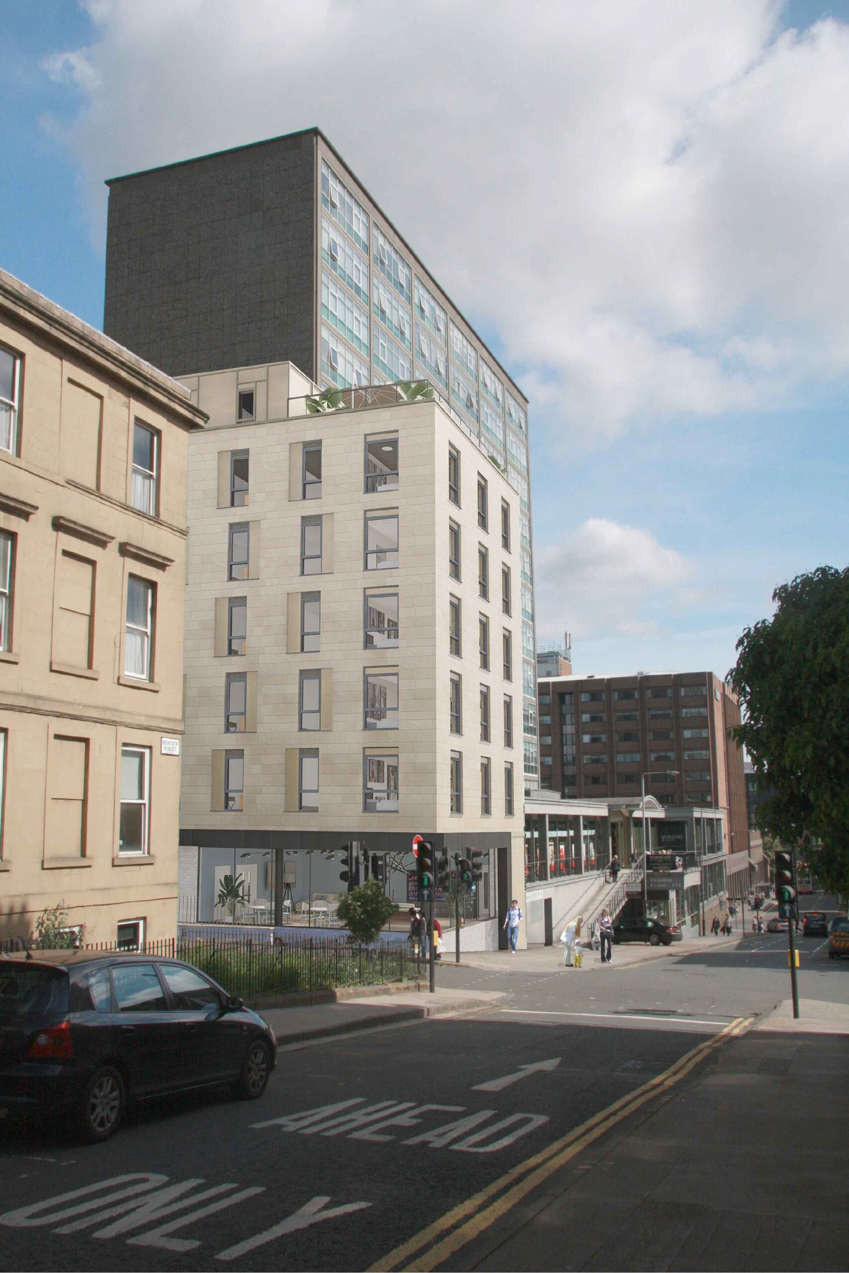 Student flats approved for constrained Glasgow city centre site