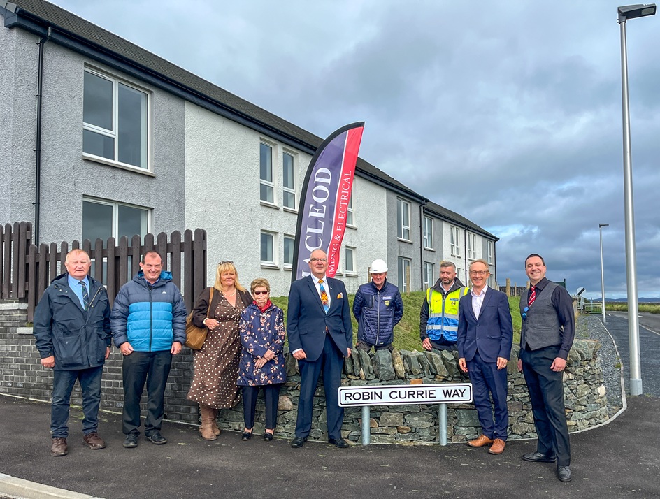 Affordable homes named in honour of local councillor officially open on Islay