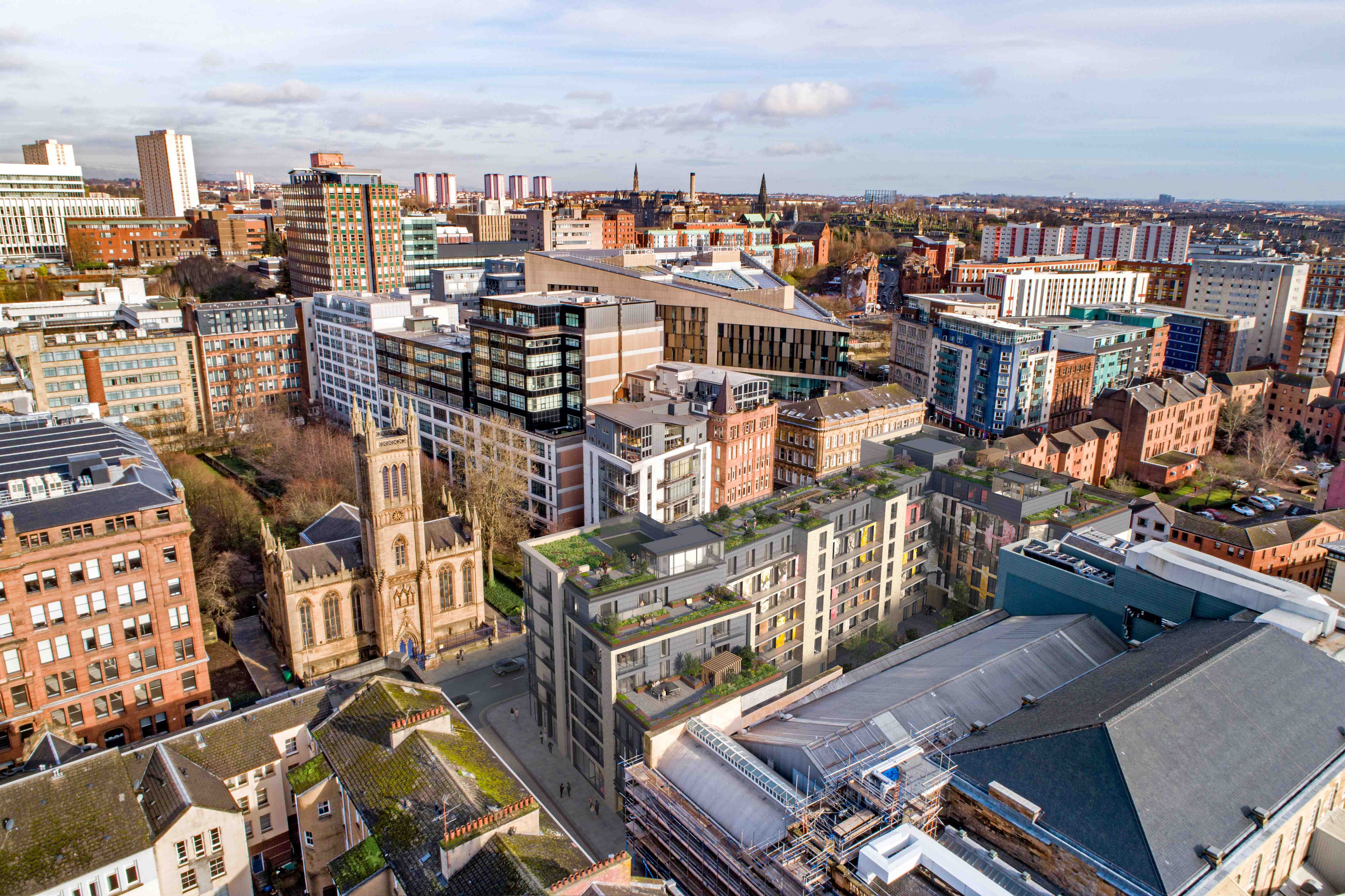 Site purchase to progress 109 new homes and business space in Glasgow city centre