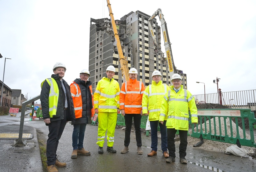 Jackson Court demolition reshaping Coatbridge skyline