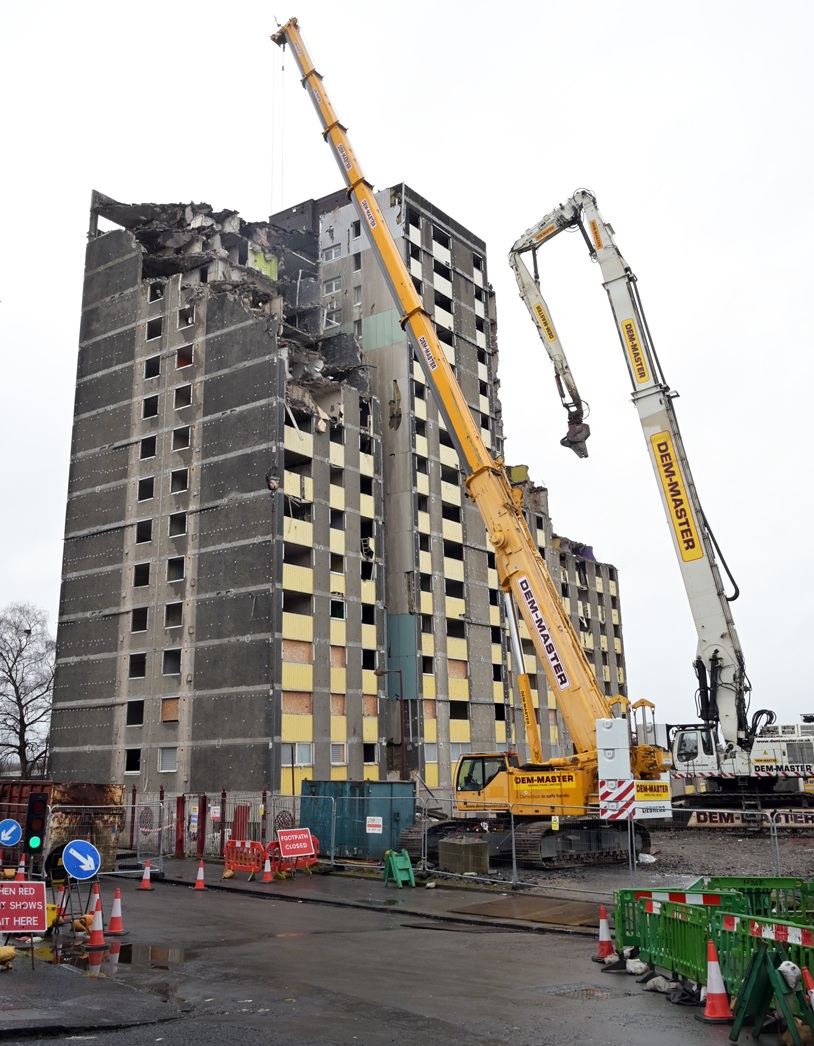 Jackson Court demolition reshaping Coatbridge skyline