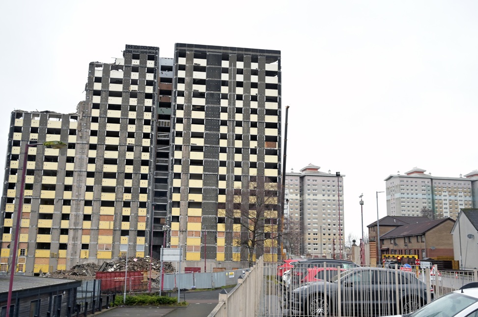 Jackson Court demolition reshaping Coatbridge skyline