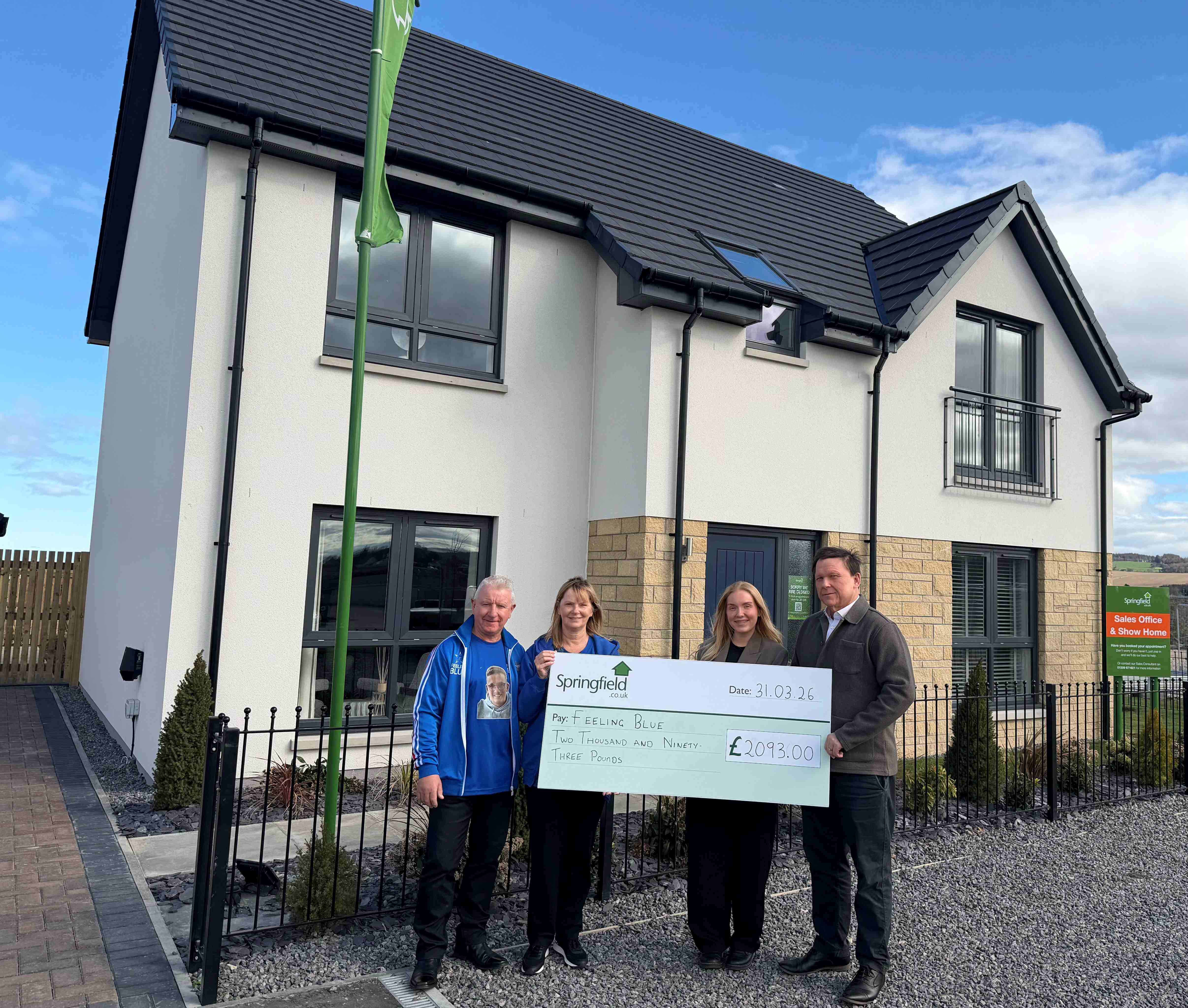 Springfield Properties employees raise over £2,000 for Feeling Blue