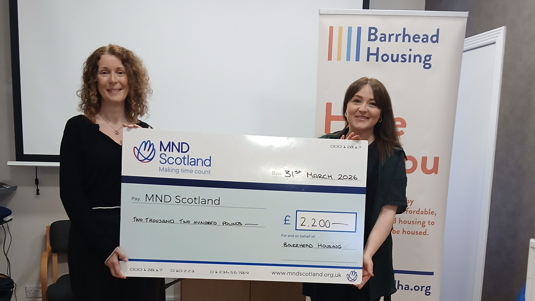 Barrhead Housing raises £2,200 for MND Scotland