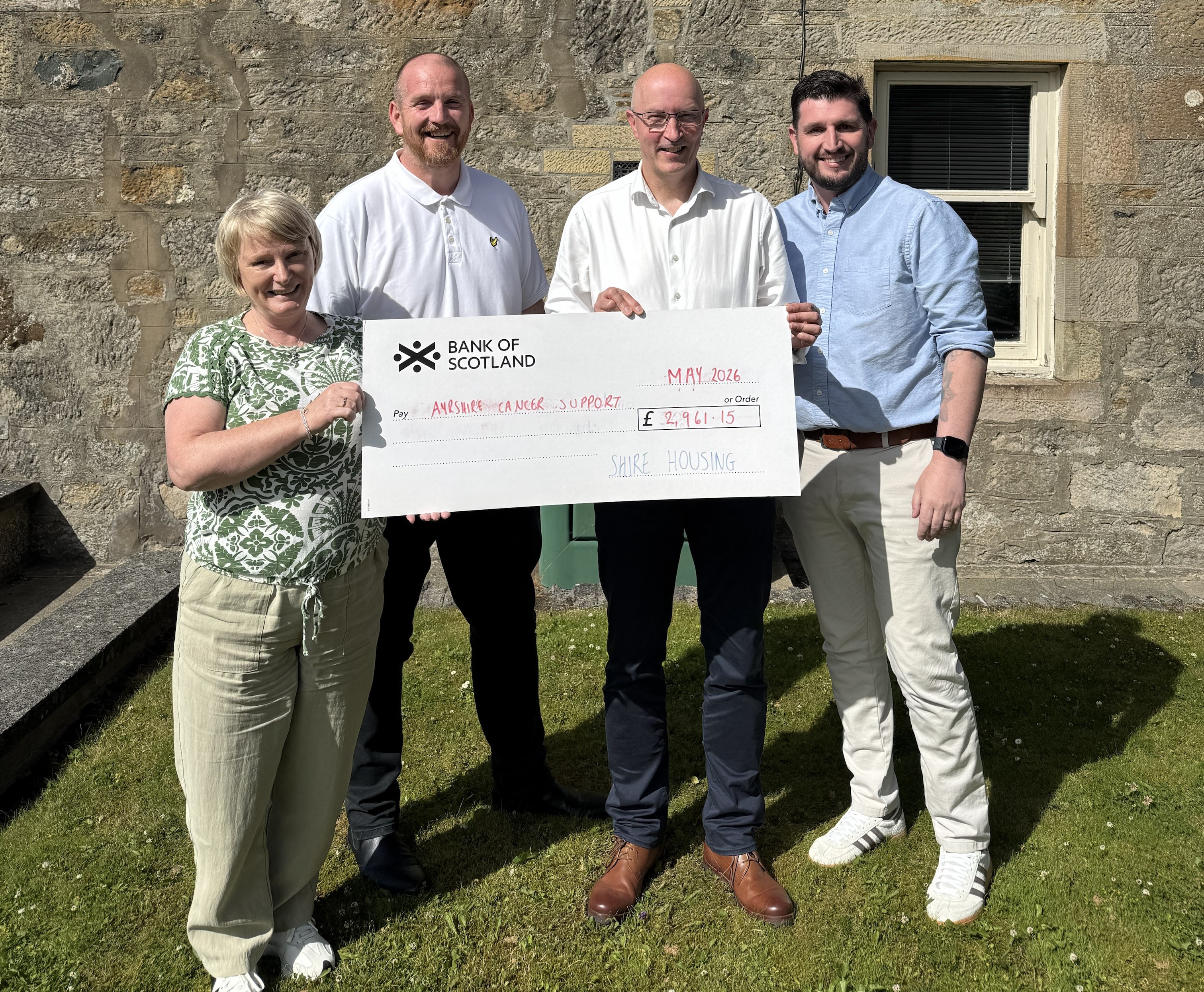 Nearly £3,000 raised for local cancer charity by Shire