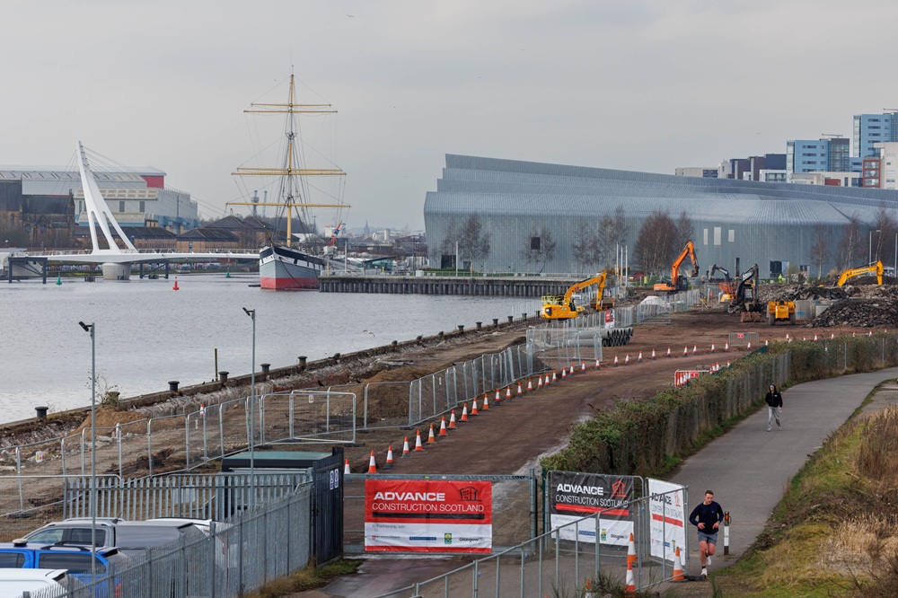 Major infrastructure works begin on 1,100-home development at Yorkhill Quay