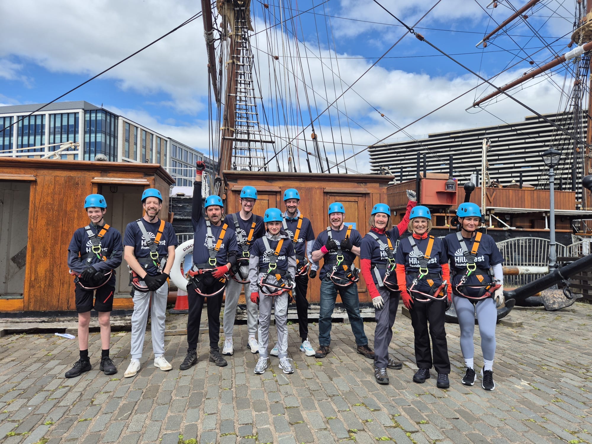 Hillcrest Foundation climbs new heights at RRS Discovery Mast Challenge