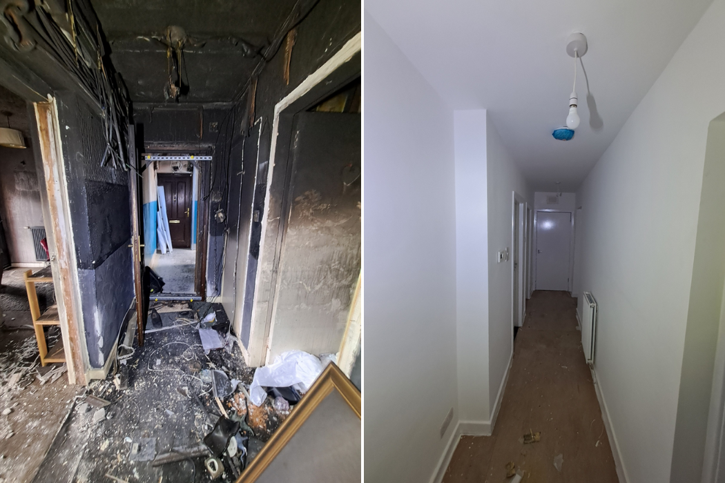 Glasgow tenant returns after major fire repairs