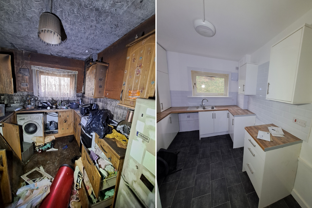 Glasgow tenant returns after major fire repairs