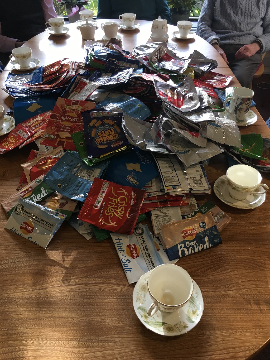 Bield residents collect crisp packets in recycling effort