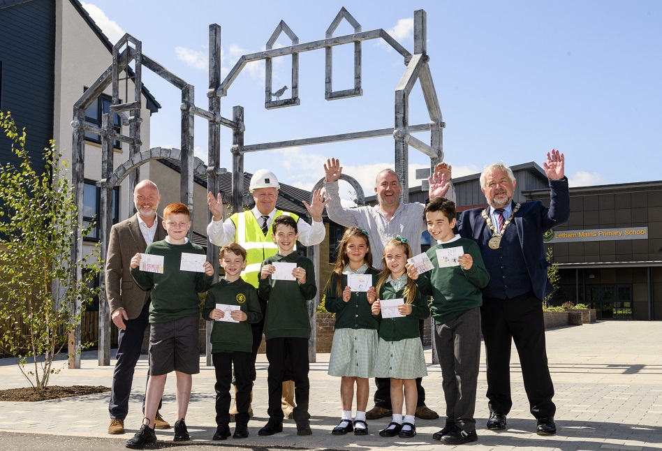 Children inspire new art installation at Haddington housing development