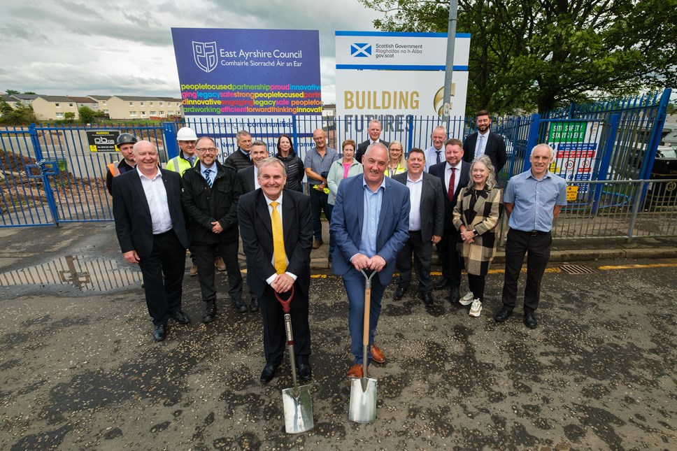 Housing minister breaks ground at new housing development in Kilmarnock