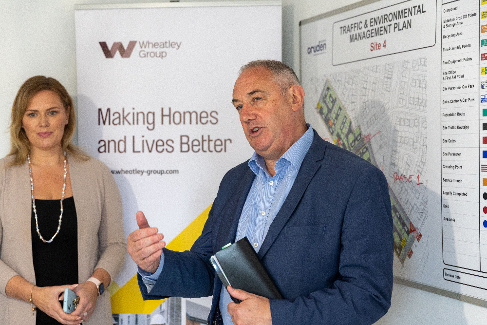 Housing minister visits Wheatley’s largest development