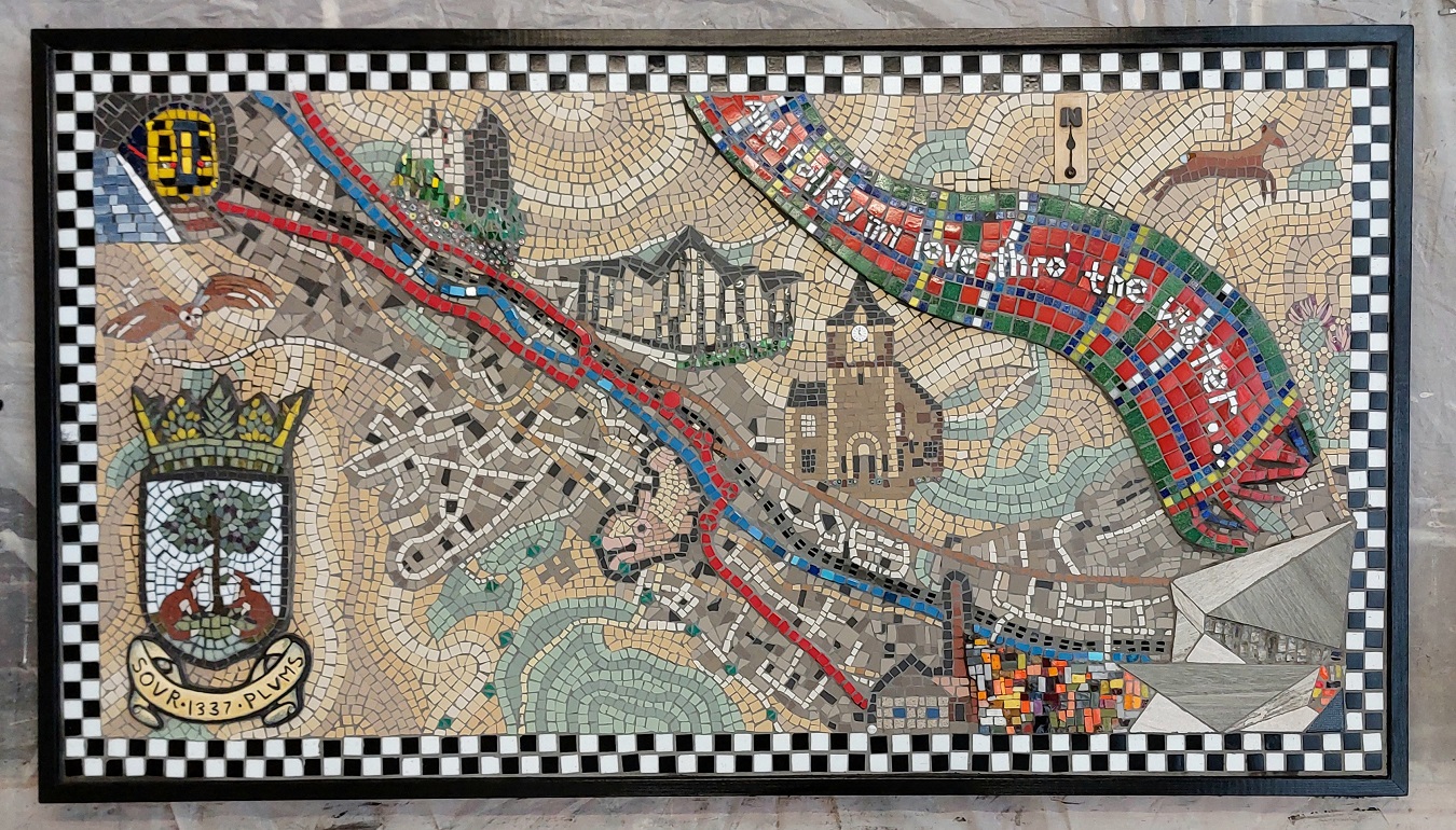 Borders mosaic map revealed at Eildon’s Wilkie Gardens