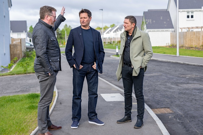 Architect and presenter George Clarke visits Aberdeenshire development ahead of housing emergency anniversary