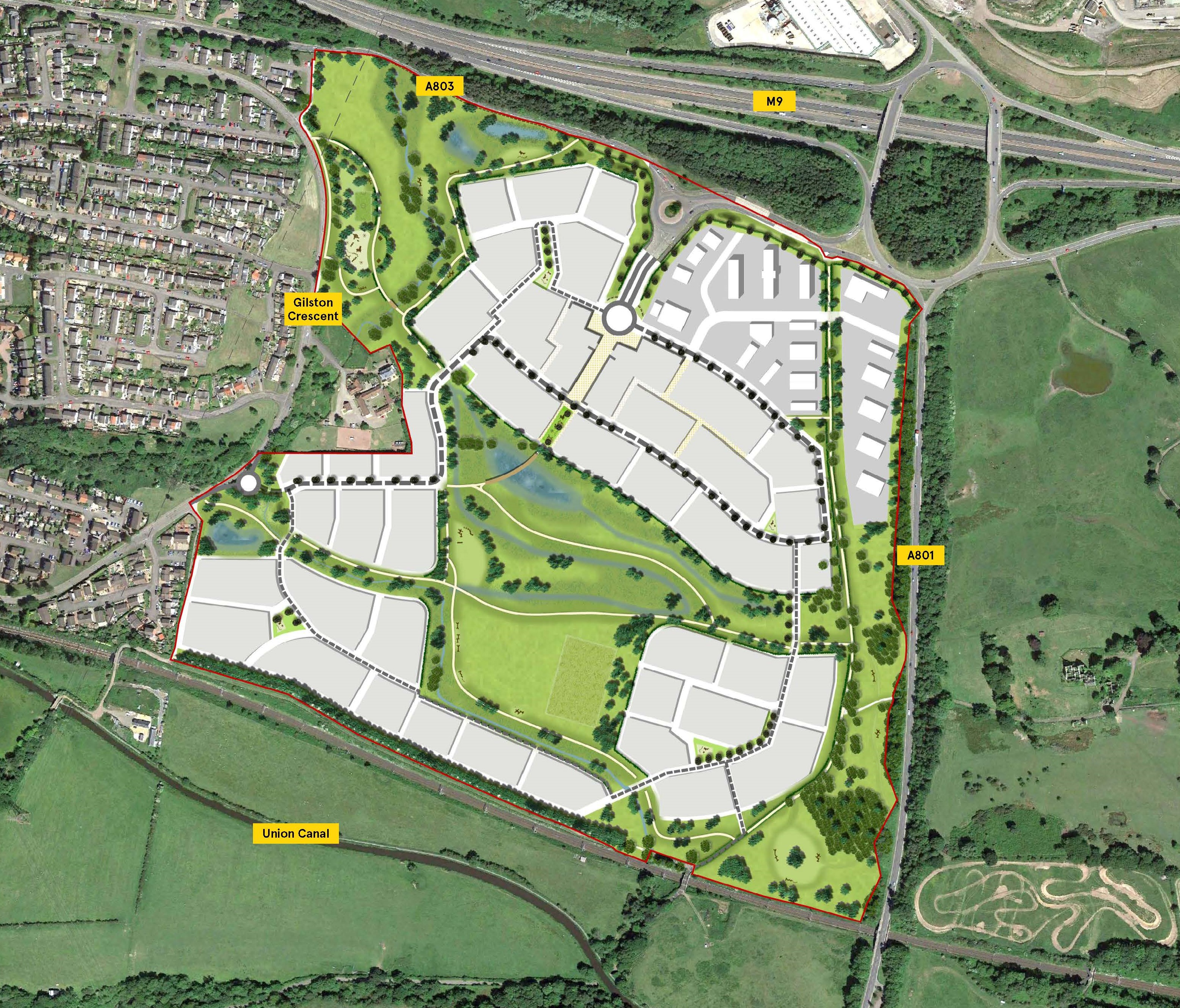Plans submitted for new mixed-use development at Gilston Park