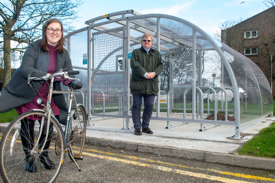 Bicycle storage shelters installed in Aberdeen multi-storeys
