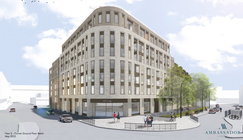 Revised plans reduce number of apartments at Finnieston block