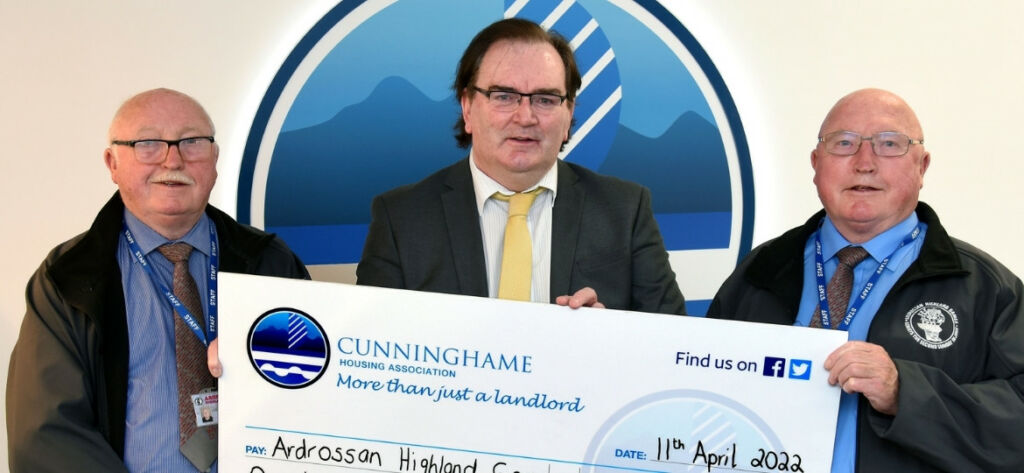 Cunninghame Housing Association awards £1,000 to Ardrossan Highland Games
