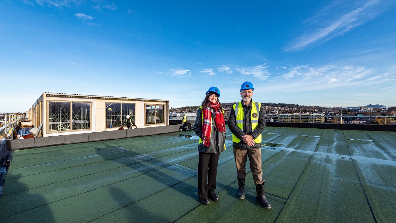 Video: 'Topping out' reached for Edinburgh low carbon homes development