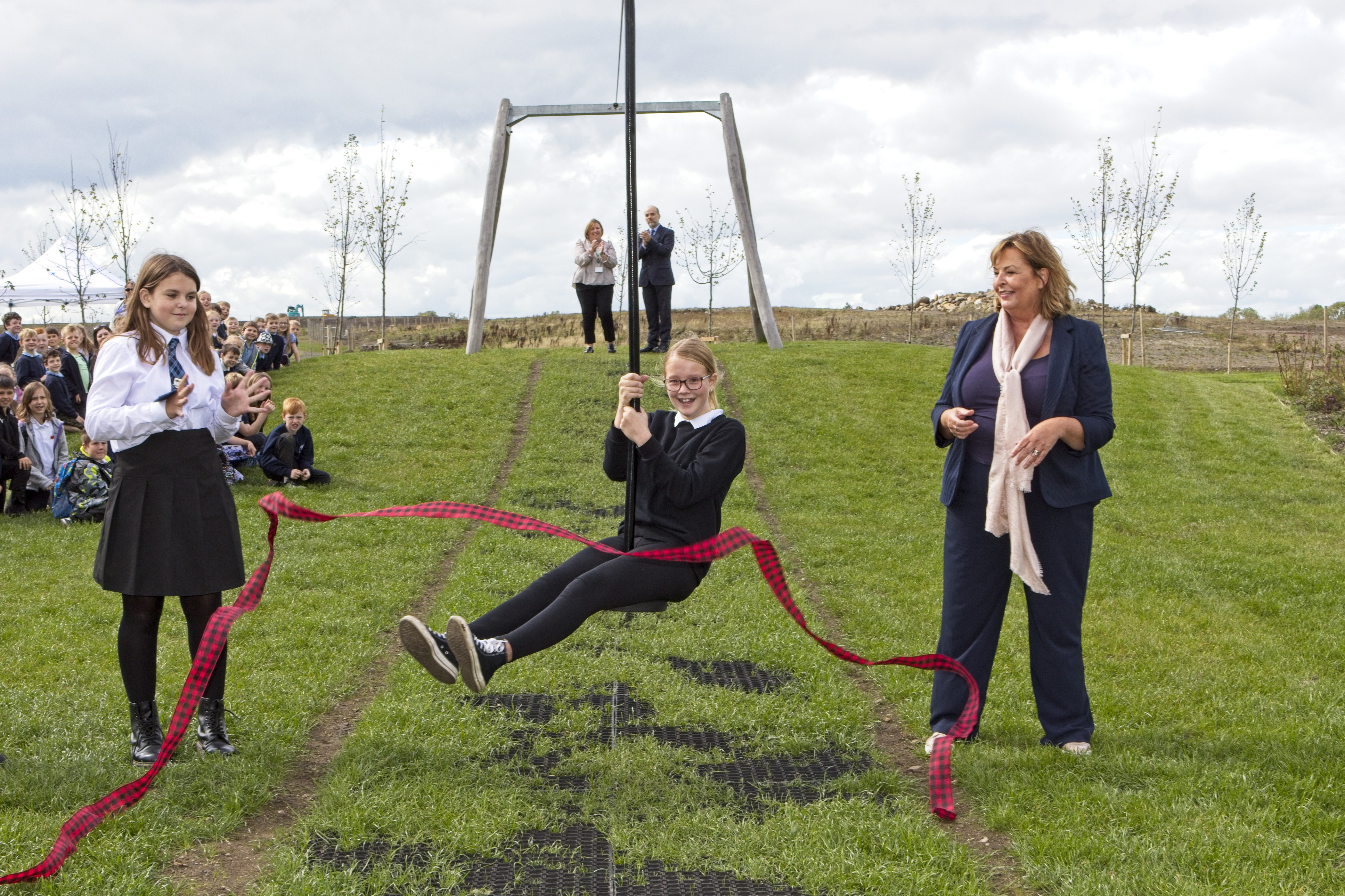 Children of Winchburgh celebrate opening of Auldcathie playpark