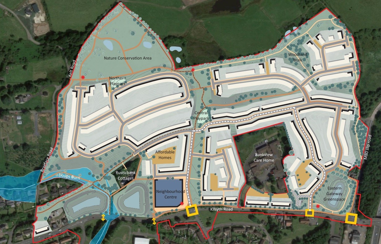 Plans lodged for 450 homes in Falkirk village