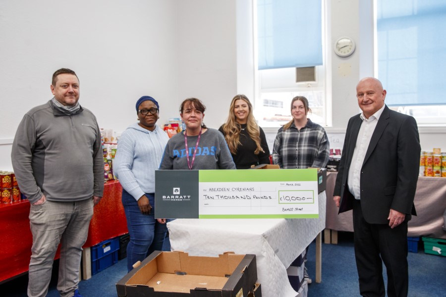 Barratt Developments Scotland pledges £50,000 fund to aid homelessness