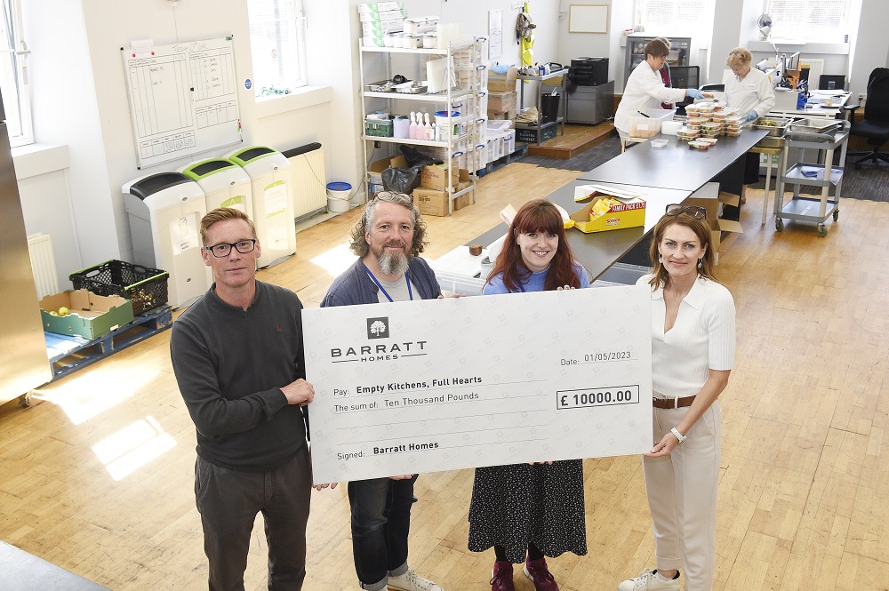 Barratt Developments Scotland donates £10k to Edinburgh charity to help tackle food poverty
