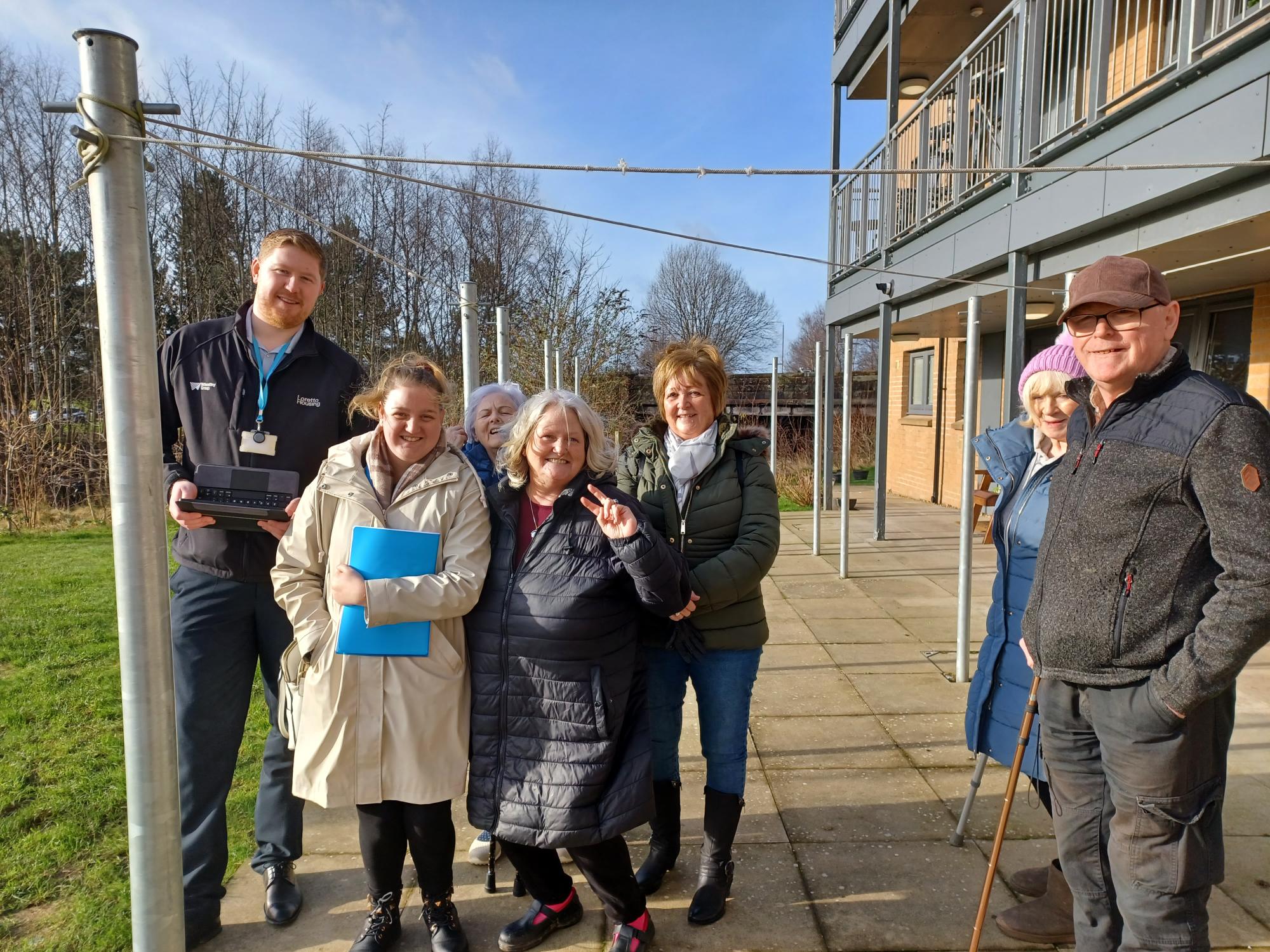 New seating area and extra whirly gigs for Loretto tenants in Dalmuir