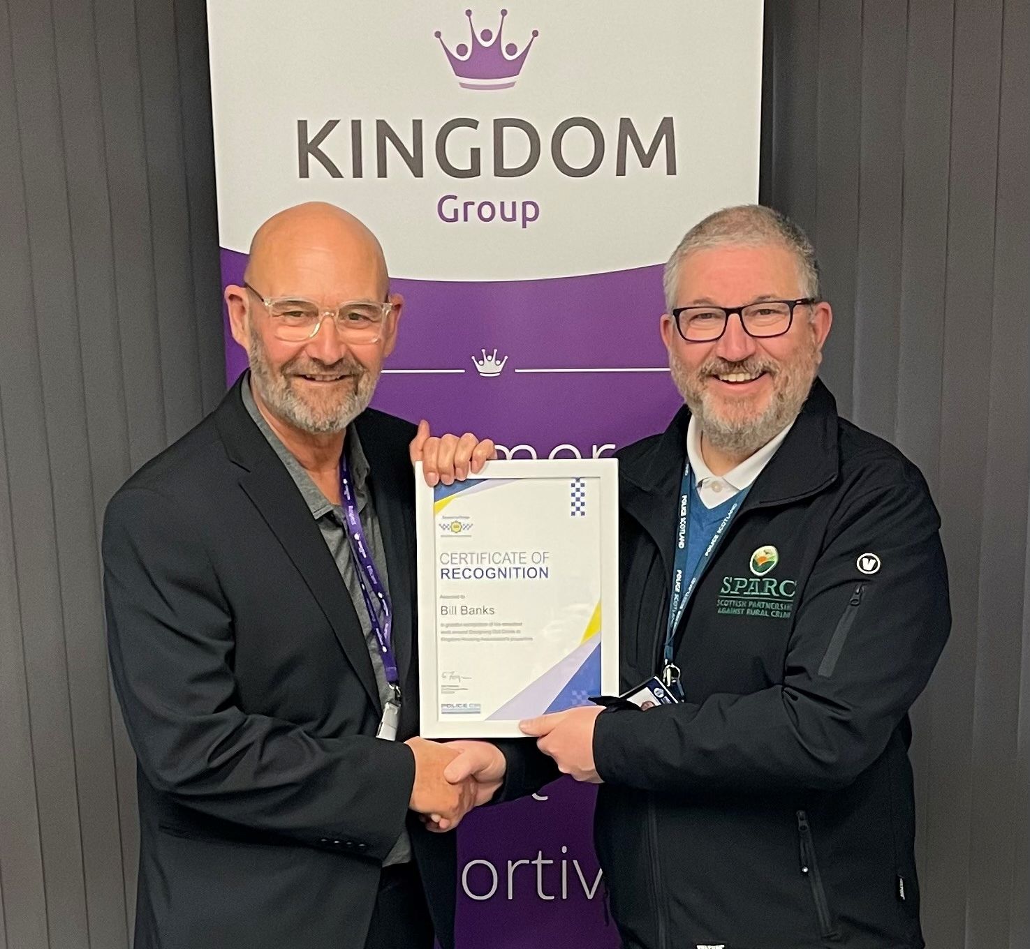 Kingdom Housing Association achievements recognised by Police Scotland
