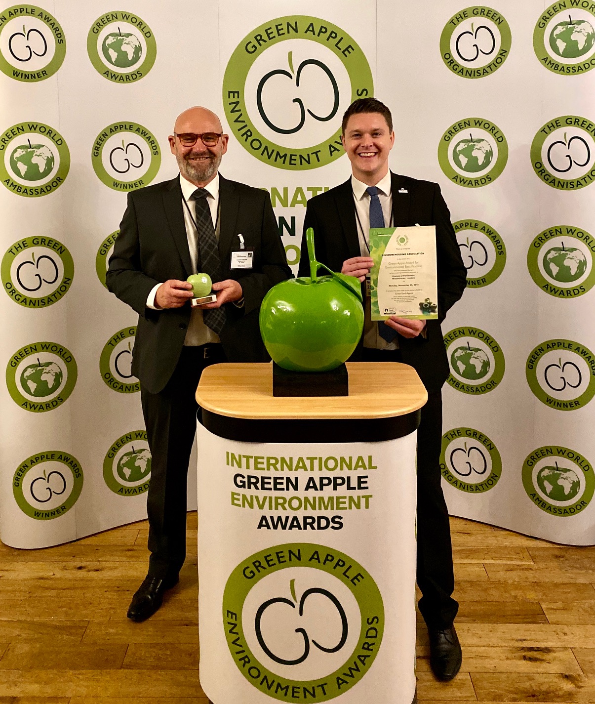 Kingdom Housing Association wins coveted Green Apple Award