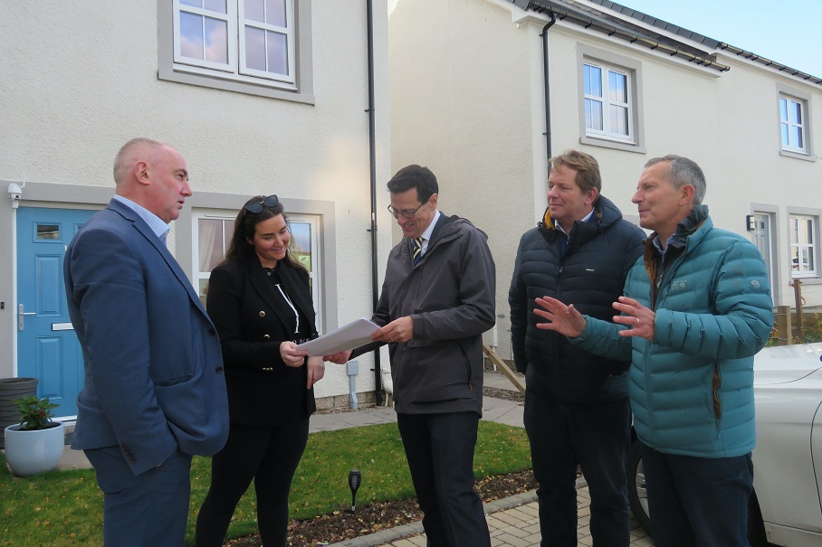 Caledonia welcomes housing minister to Perthshire development