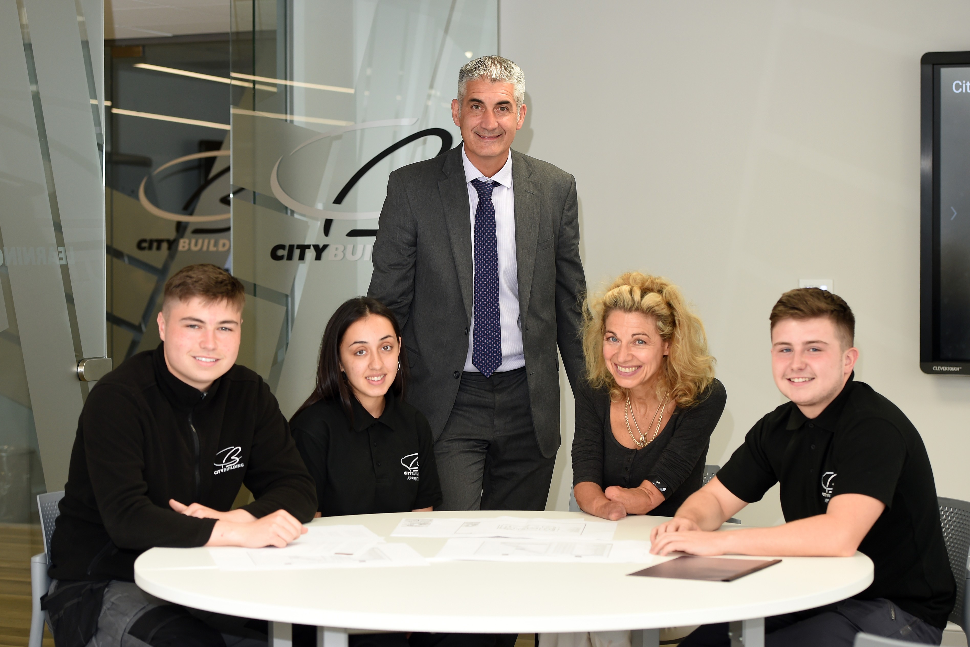 City Building apprentices meet Olivia Giles ahead of Malawi trip