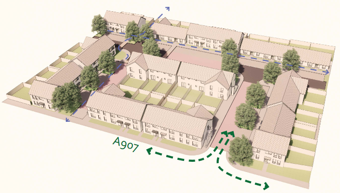 Plans lodged for 43 housing association homes on former Fife bowling green