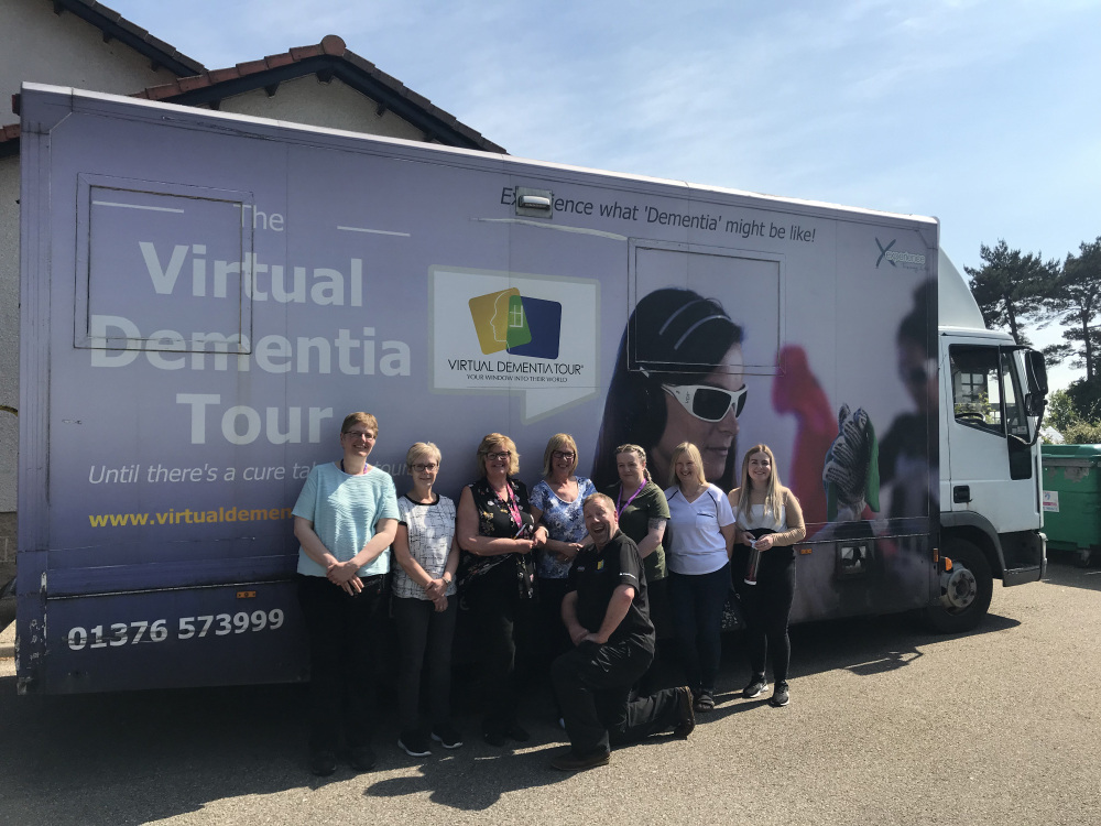Hanover staff take part in virtual reality training session to better understand dementia