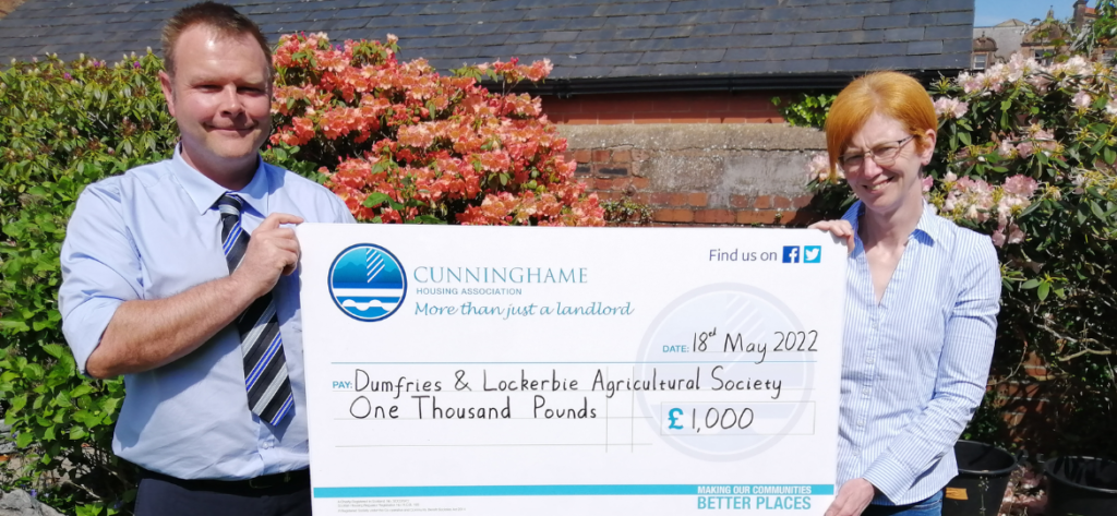 Cunninghame Housing Association awards £1,000 to Dumfries & Galloway Agricultural Society