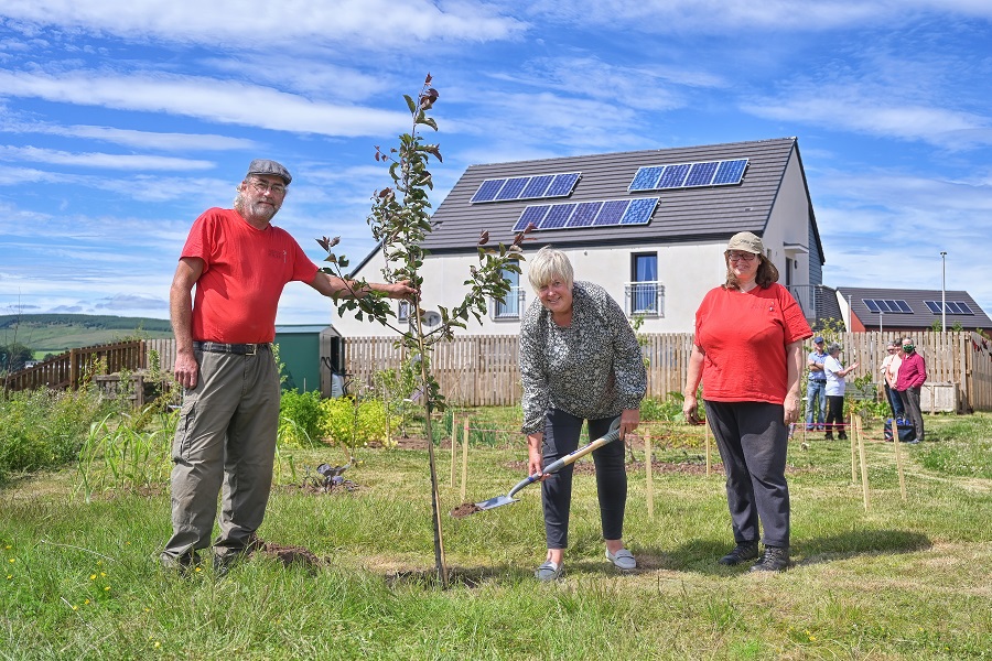 BHA plants fruit tree to officially open Duns Community Food Garden