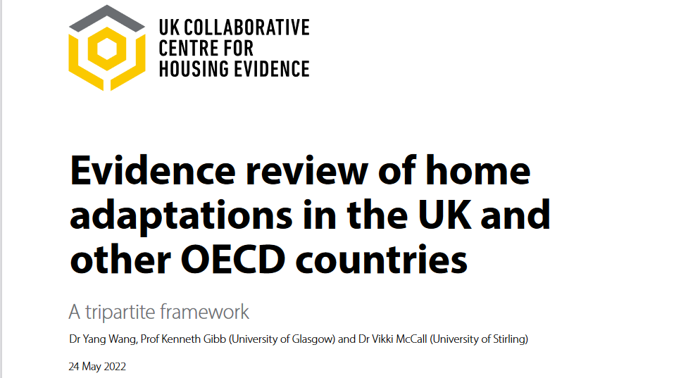 CaCHE publishes first of three papers into Scottish housing adaptations policy and practice